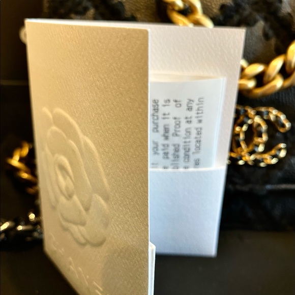 FULL SET - CHANEL 19 WOC Black Calfskin & Crochet Shoulder Bag w/ Ruthenium HW - Picture 16 of 16